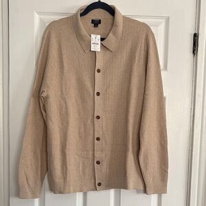 Beige Button-Up Shirt
